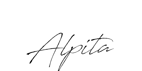 How to make Alpita name signature. Use Antro_Vectra style for creating short signs online. This is the latest handwritten sign. Alpita signature style 6 images and pictures png