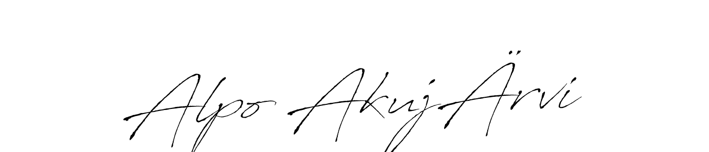 How to make Alpo AkujÄrvi name signature. Use Antro_Vectra style for creating short signs online. This is the latest handwritten sign. Alpo AkujÄrvi signature style 6 images and pictures png