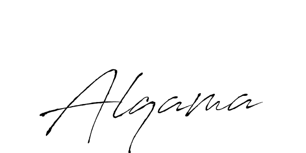 Use a signature maker to create a handwritten signature online. With this signature software, you can design (Antro_Vectra) your own signature for name Alqama. Alqama signature style 6 images and pictures png