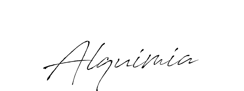 Design your own signature with our free online signature maker. With this signature software, you can create a handwritten (Antro_Vectra) signature for name Alquimia. Alquimia signature style 6 images and pictures png