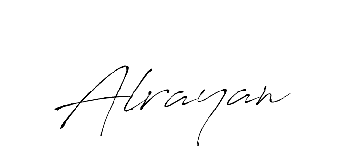 Create a beautiful signature design for name Alrayan. With this signature (Antro_Vectra) fonts, you can make a handwritten signature for free. Alrayan signature style 6 images and pictures png