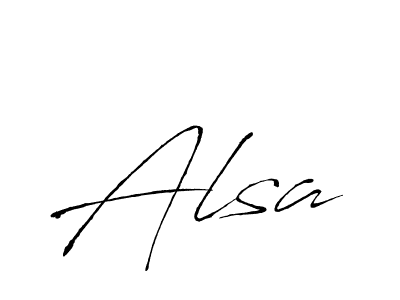 Make a beautiful signature design for name Alsa. With this signature (Antro_Vectra) style, you can create a handwritten signature for free. Alsa signature style 6 images and pictures png