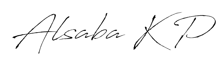 The Antro_Vectra typeface gives name Alsaba K P a refined look. Suitable for certificates, diplomas, and official verification. Alsaba K P signature style 6 images and pictures png