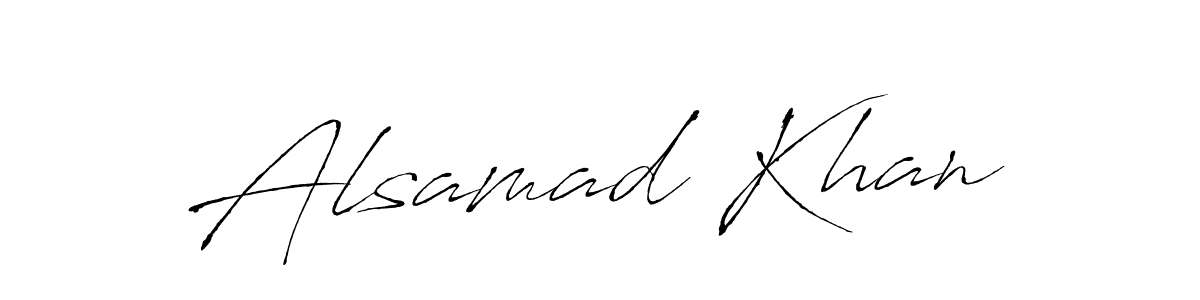 Make a beautiful signature design for name Alsamad Khan. With this signature (Antro_Vectra) style, you can create a handwritten signature for free. Alsamad Khan signature style 6 images and pictures png