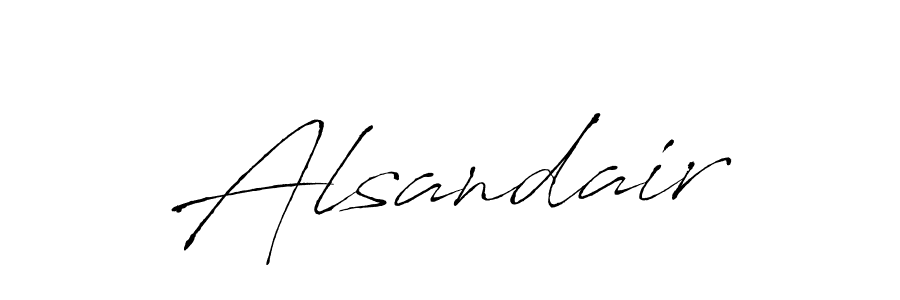 The best way (Antro_Vectra) to make a short signature is to pick only two or three words in your name. The name Alsandair include a total of six letters. For converting this name. Alsandair signature style 6 images and pictures png