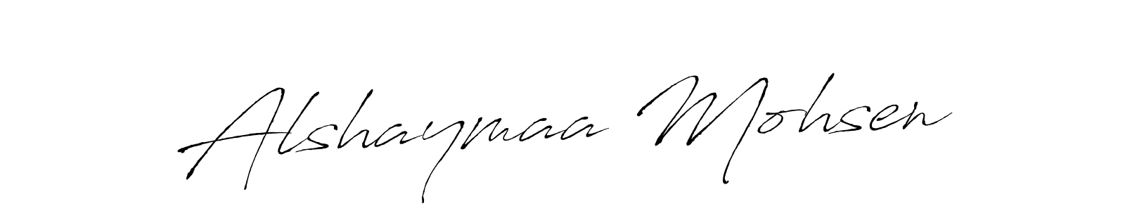 Make a short Alshaymaa Mohsen signature style. Manage your documents anywhere anytime using Antro_Vectra. Create and add eSignatures, submit forms, share and send files easily. Alshaymaa Mohsen signature style 6 images and pictures png