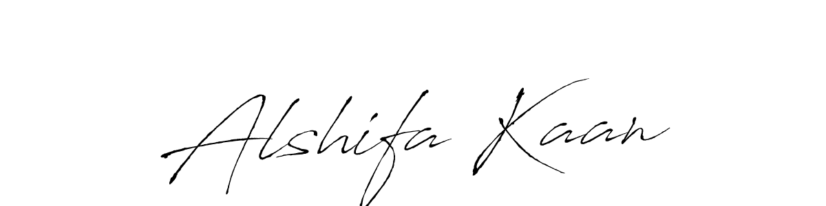 Make a beautiful signature design for name Alshifa Kaan. With this signature (Antro_Vectra) style, you can create a handwritten signature for free. Alshifa Kaan signature style 6 images and pictures png