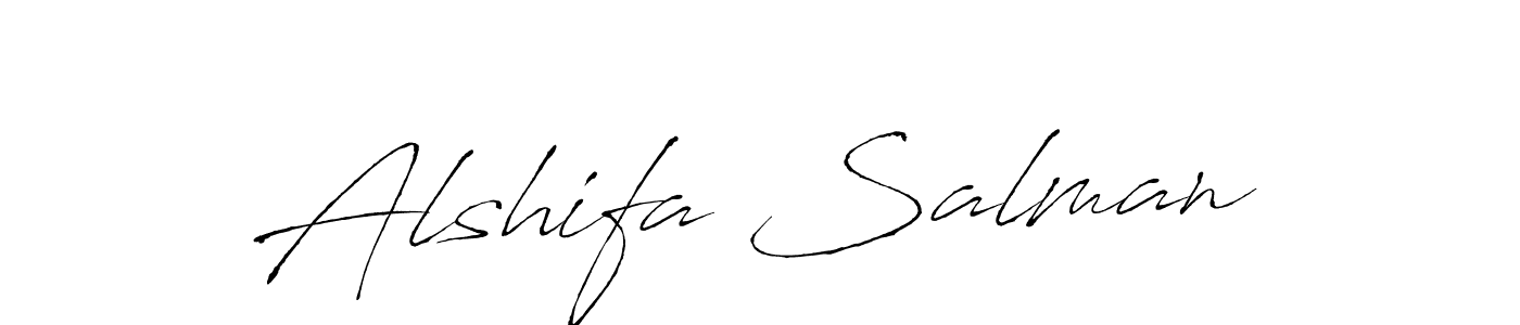 Antro_Vectra is a professional signature style that is perfect for those who want to add a touch of class to their signature. It is also a great choice for those who want to make their signature more unique. Get Alshifa Salman name to fancy signature for free. Alshifa Salman signature style 6 images and pictures png