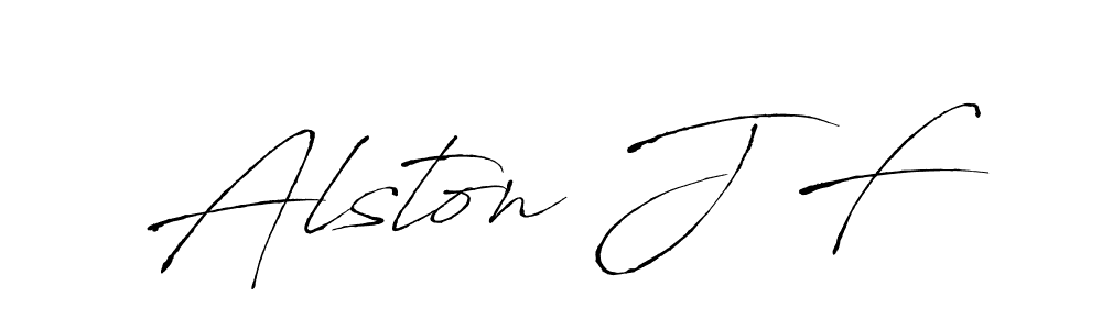 Make a beautiful signature design for name Alston J F. With this signature (Antro_Vectra) style, you can create a handwritten signature for free. Alston J F signature style 6 images and pictures png