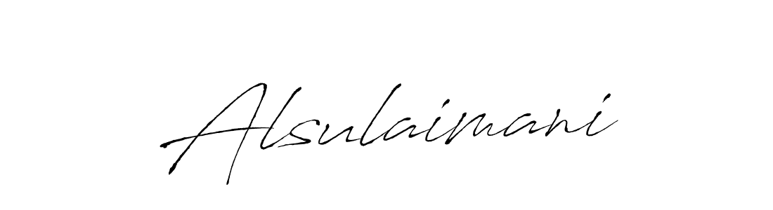 Design your own signature with our free online signature maker. With this signature software, you can create a handwritten (Antro_Vectra) signature for name Alsulaimani. Alsulaimani signature style 6 images and pictures png