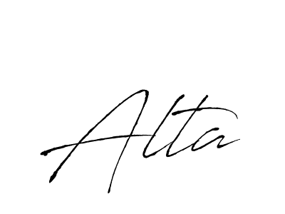 Alta stylish signature style. Best Handwritten Sign (Antro_Vectra) for my name. Handwritten Signature Collection Ideas for my name Alta. Alta signature style 6 images and pictures png