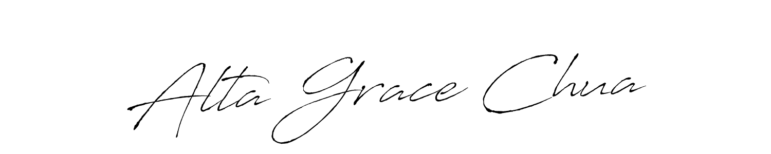 Design your own signature with our free online signature maker. With this signature software, you can create a handwritten (Antro_Vectra) signature for name Alta Grace Chua. Alta Grace Chua signature style 6 images and pictures png