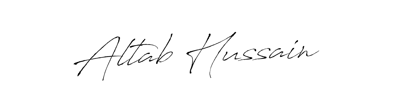 Also You can easily find your signature by using the search form. We will create Altab Hussain name handwritten signature images for you free of cost using Antro_Vectra sign style. Altab Hussain signature style 6 images and pictures png