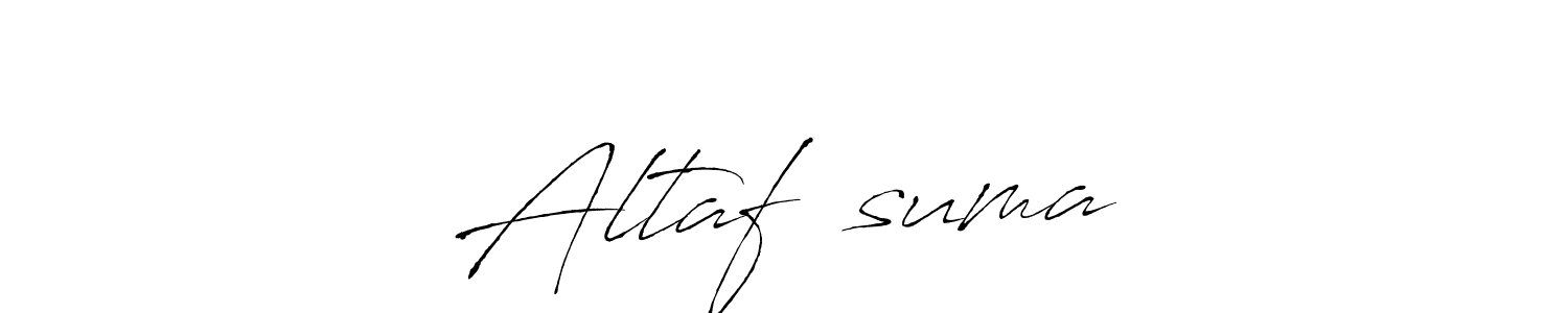 The best way (Antro_Vectra) to make a short signature is to pick only two or three words in your name. The name Altaf❤️suma include a total of six letters. For converting this name. Altaf❤️suma signature style 6 images and pictures png