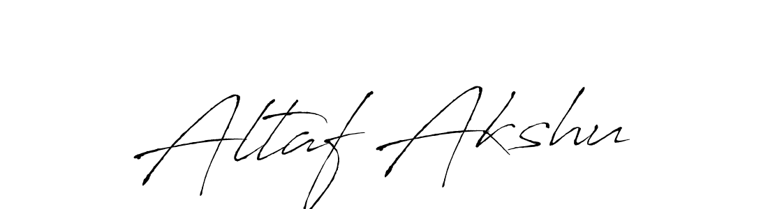 Antro_Vectra is a professional signature style that is perfect for those who want to add a touch of class to their signature. It is also a great choice for those who want to make their signature more unique. Get Altaf Akshu name to fancy signature for free. Altaf Akshu signature style 6 images and pictures png