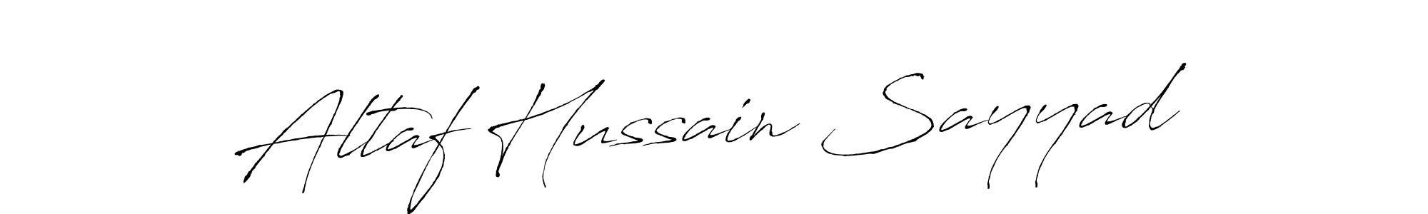 Make a beautiful signature design for name Altaf Hussain Sayyad. With this signature (Antro_Vectra) style, you can create a handwritten signature for free. Altaf Hussain Sayyad signature style 6 images and pictures png