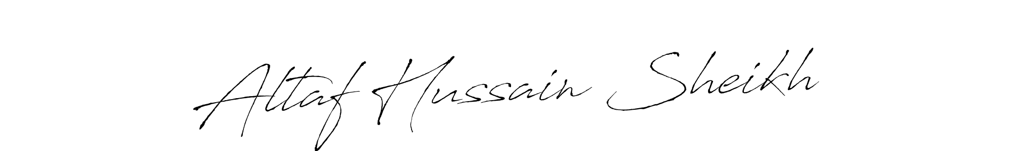 Create a beautiful signature design for name Altaf Hussain Sheikh. With this signature (Antro_Vectra) fonts, you can make a handwritten signature for free. Altaf Hussain Sheikh signature style 6 images and pictures png