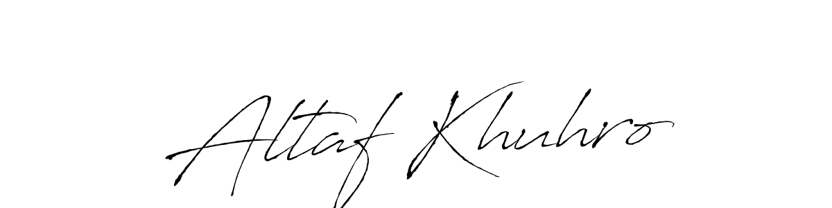 Create a beautiful signature design for name Altaf Khuhro. With this signature (Antro_Vectra) fonts, you can make a handwritten signature for free. Altaf Khuhro signature style 6 images and pictures png
