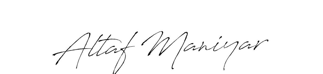 Make a beautiful signature design for name Altaf Maniyar. With this signature (Antro_Vectra) style, you can create a handwritten signature for free. Altaf Maniyar signature style 6 images and pictures png