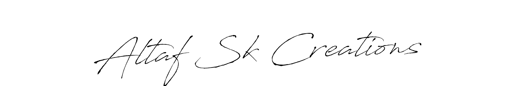 How to make Altaf Sk Creations name signature. Use Antro_Vectra style for creating short signs online. This is the latest handwritten sign. Altaf Sk Creations signature style 6 images and pictures png