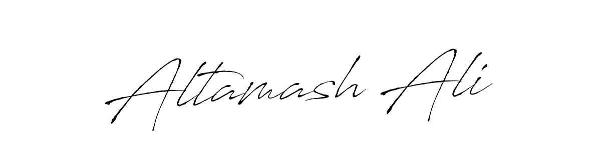 Also You can easily find your signature by using the search form. We will create Altamash Ali name handwritten signature images for you free of cost using Antro_Vectra sign style. Altamash Ali signature style 6 images and pictures png