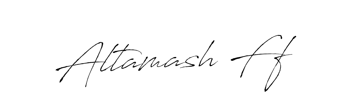 Also You can easily find your signature by using the search form. We will create Altamash Ff name handwritten signature images for you free of cost using Antro_Vectra sign style. Altamash Ff signature style 6 images and pictures png