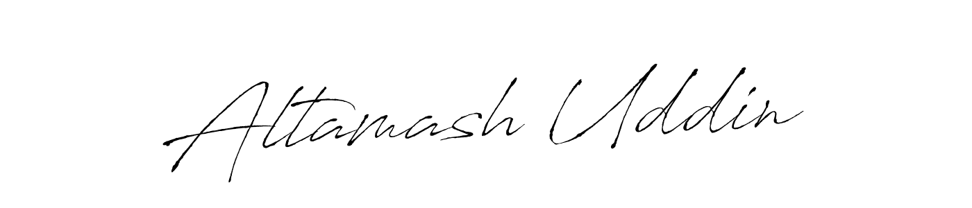 How to make Altamash Uddin name signature. Use Antro_Vectra style for creating short signs online. This is the latest handwritten sign. Altamash Uddin signature style 6 images and pictures png