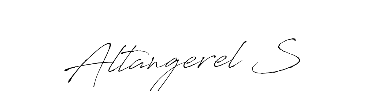 Make a beautiful signature design for name Altangerel S. With this signature (Antro_Vectra) style, you can create a handwritten signature for free. Altangerel S signature style 6 images and pictures png