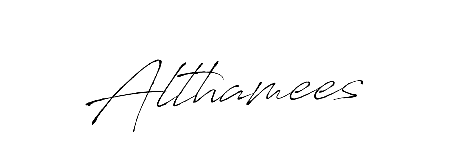 Make a beautiful signature design for name Althamees. With this signature (Antro_Vectra) style, you can create a handwritten signature for free. Althamees signature style 6 images and pictures png