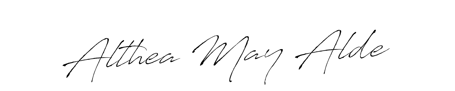 How to make Althea May Alde name signature. Use Antro_Vectra style for creating short signs online. This is the latest handwritten sign. Althea May Alde signature style 6 images and pictures png