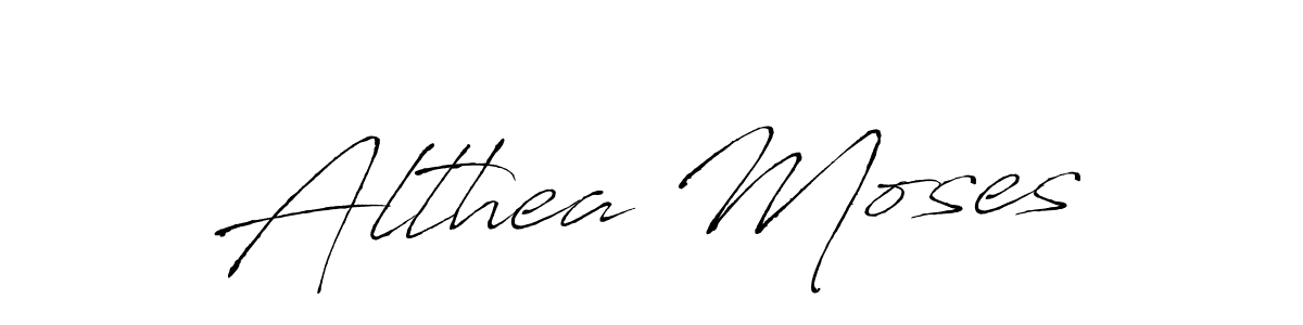 How to make Althea Moses name signature. Use Antro_Vectra style for creating short signs online. This is the latest handwritten sign. Althea Moses signature style 6 images and pictures png