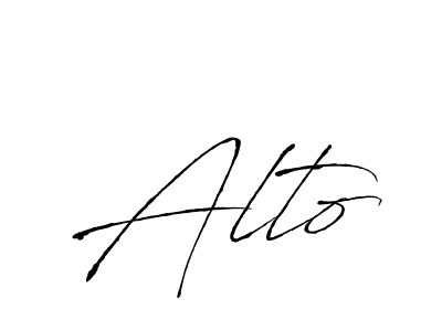 Use a signature maker to create a handwritten signature online. With this signature software, you can design (Antro_Vectra) your own signature for name Alto. Alto signature style 6 images and pictures png