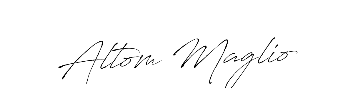 Design your own signature with our free online signature maker. With this signature software, you can create a handwritten (Antro_Vectra) signature for name Altom Maglio. Altom Maglio signature style 6 images and pictures png