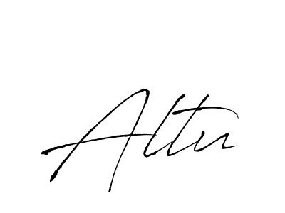 Also You can easily find your signature by using the search form. We will create Altu name handwritten signature images for you free of cost using Antro_Vectra sign style. Altu signature style 6 images and pictures png