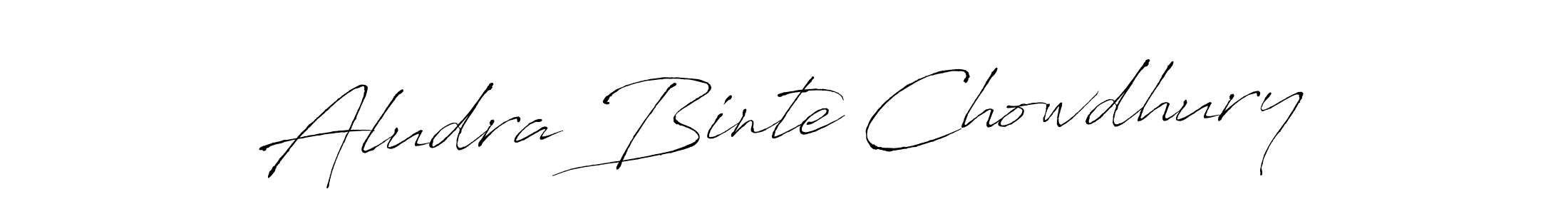 Make a beautiful signature design for name Aludra Binte Chowdhury. With this signature (Antro_Vectra) style, you can create a handwritten signature for free. Aludra Binte Chowdhury signature style 6 images and pictures png