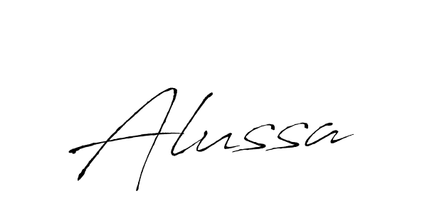 Create a beautiful signature design for name Alussa. With this signature (Antro_Vectra) fonts, you can make a handwritten signature for free. Alussa signature style 6 images and pictures png