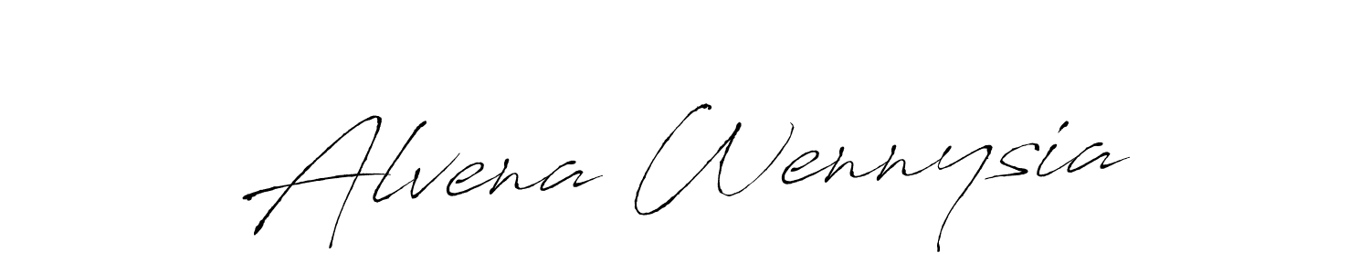 Antro_Vectra is a professional signature style that is perfect for those who want to add a touch of class to their signature. It is also a great choice for those who want to make their signature more unique. Get Alvena Wennysia name to fancy signature for free. Alvena Wennysia signature style 6 images and pictures png