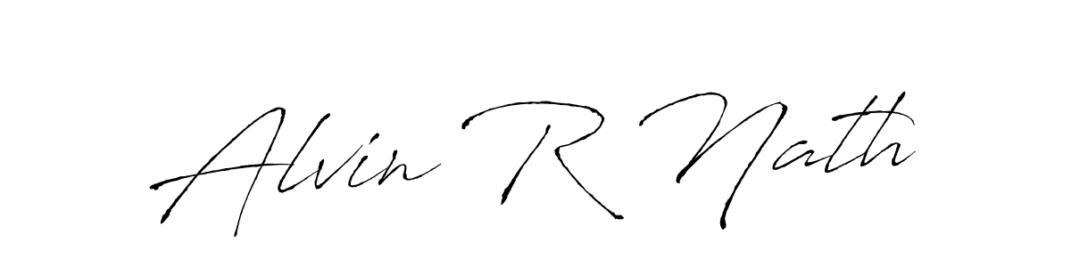 Make a beautiful signature design for name Alvin R Nath. With this signature (Antro_Vectra) style, you can create a handwritten signature for free. Alvin R Nath signature style 6 images and pictures png