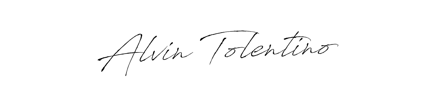 Create a beautiful signature design for name Alvin Tolentino. With this signature (Antro_Vectra) fonts, you can make a handwritten signature for free. Alvin Tolentino signature style 6 images and pictures png