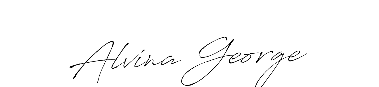 Alvina George stylish signature style. Best Handwritten Sign (Antro_Vectra) for my name. Handwritten Signature Collection Ideas for my name Alvina George. Alvina George signature style 6 images and pictures png