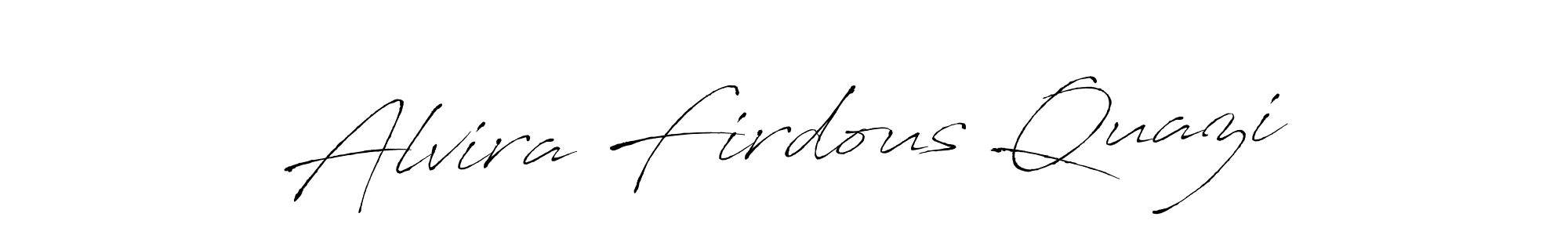 This is the best signature style for the Alvira Firdous Quazi name. Also you like these signature font (Antro_Vectra). Mix name signature. Alvira Firdous Quazi signature style 6 images and pictures png