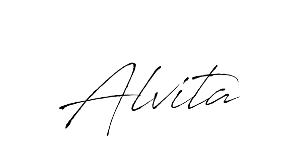 Alvita stylish signature style. Best Handwritten Sign (Antro_Vectra) for my name. Handwritten Signature Collection Ideas for my name Alvita. Alvita signature style 6 images and pictures png