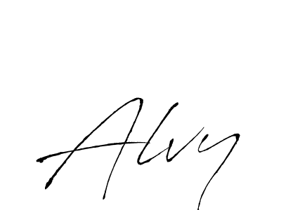 How to make Alvy name signature. Use Antro_Vectra style for creating short signs online. This is the latest handwritten sign. Alvy signature style 6 images and pictures png