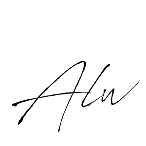 This is the best signature style for the Alw name. Also you like these signature font (Antro_Vectra). Mix name signature. Alw signature style 6 images and pictures png