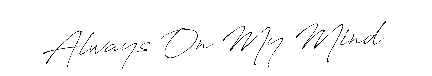 How to make Always On My Mind name signature. Use Antro_Vectra style for creating short signs online. This is the latest handwritten sign. Always On My Mind signature style 6 images and pictures png