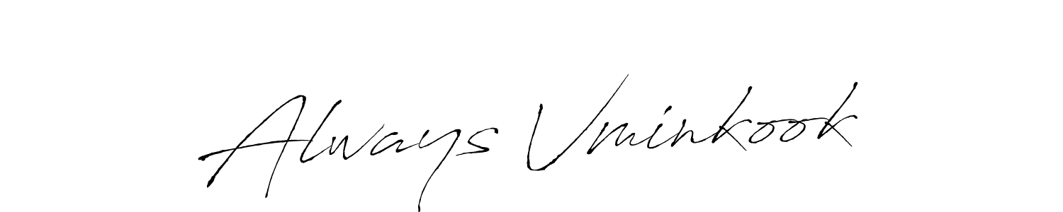 Make a beautiful signature design for name Always Vminkook. With this signature (Antro_Vectra) style, you can create a handwritten signature for free. Always Vminkook signature style 6 images and pictures png