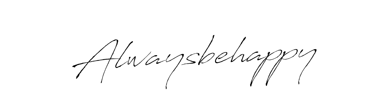 Also You can easily find your signature by using the search form. We will create Alwaysbehappy name handwritten signature images for you free of cost using Antro_Vectra sign style. Alwaysbehappy signature style 6 images and pictures png