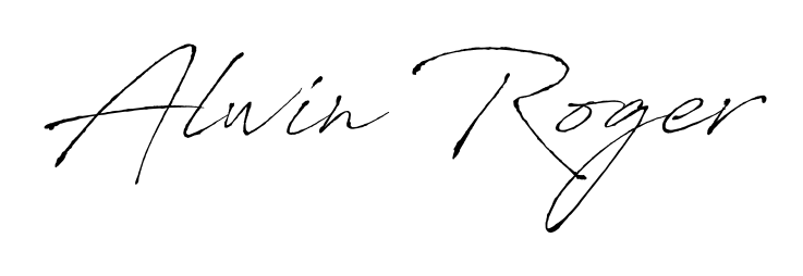 Practice writing Alwin Roger with the flow of Antro_Vectra lettering. A fantastic source of inspiration for developing your personal signature style. Alwin Roger signature style 6 images and pictures png