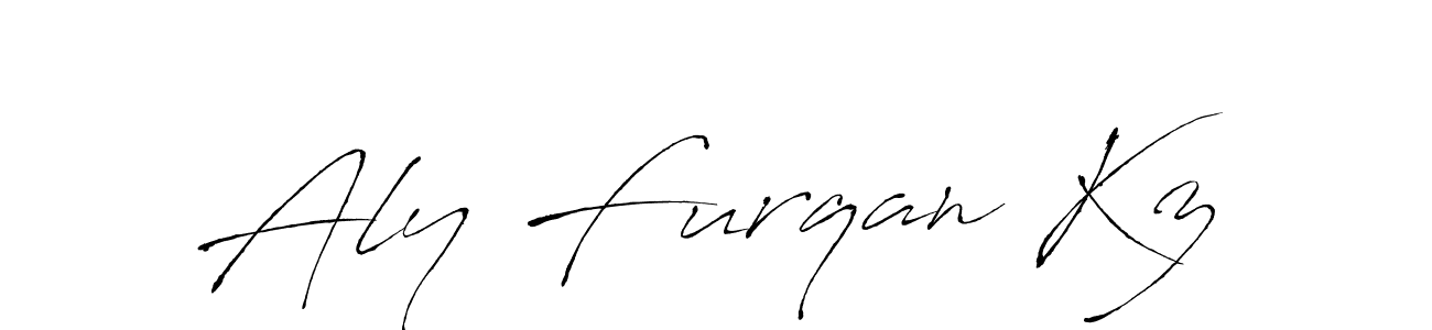 You should practise on your own different ways (Antro_Vectra) to write your name (Aly Furqan Kz) in signature. don't let someone else do it for you. Aly Furqan Kz signature style 6 images and pictures png
