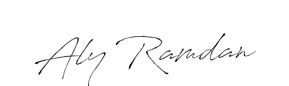 Similarly Antro_Vectra is the best handwritten signature design. Signature creator online .You can use it as an online autograph creator for name Aly Ramdan. Aly Ramdan signature style 6 images and pictures png